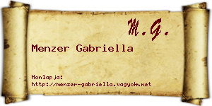 Menzer Gabriella névjegykártya